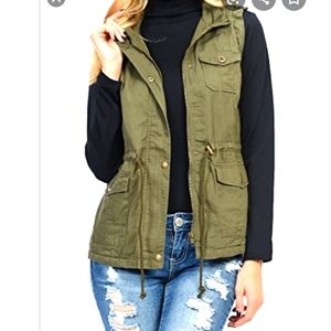 Auline Collection Sherpa Lined Utility Vest Medium